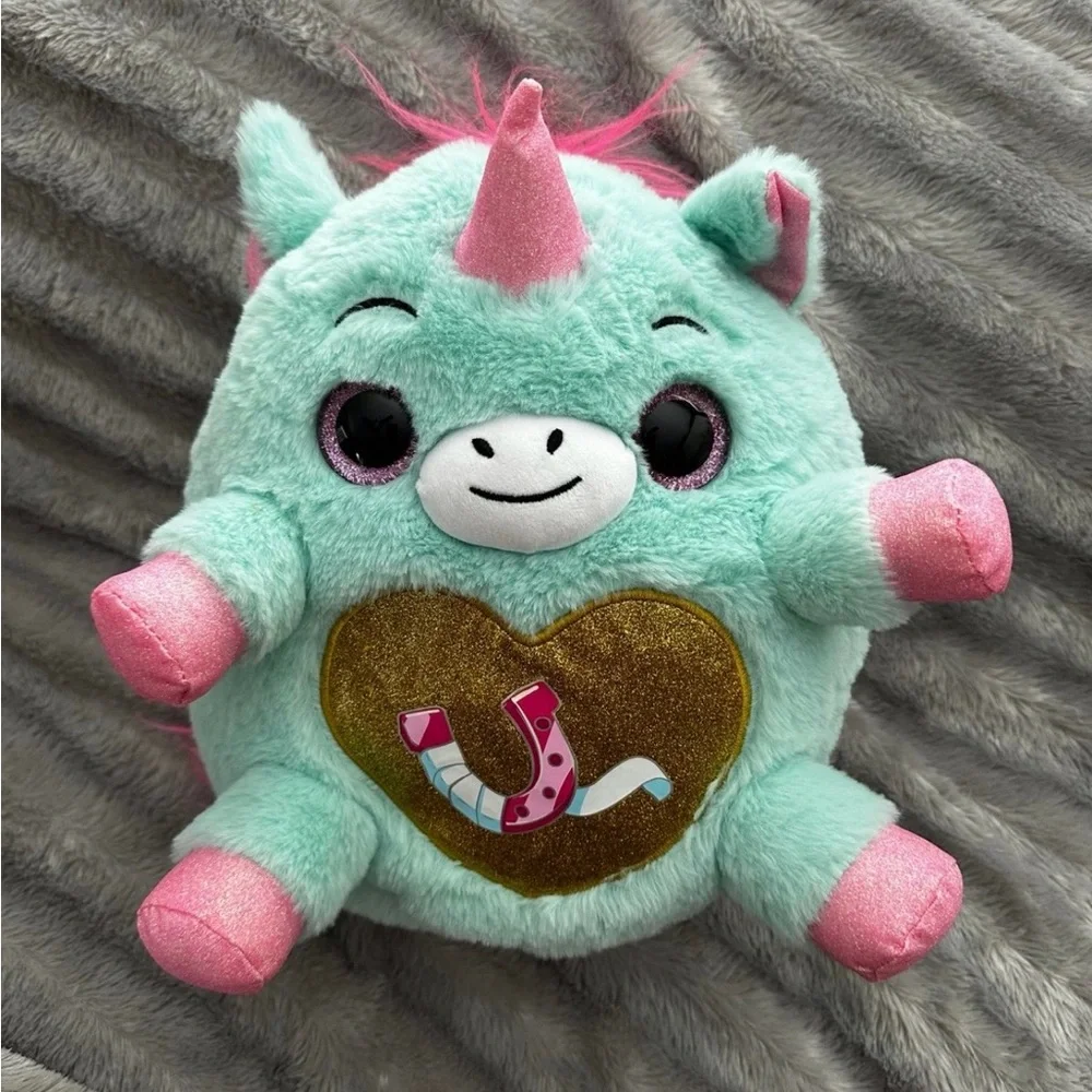 🦄💕 ZURU Rainbocorn Plush Toy Mint Green Pink Glitter Wings